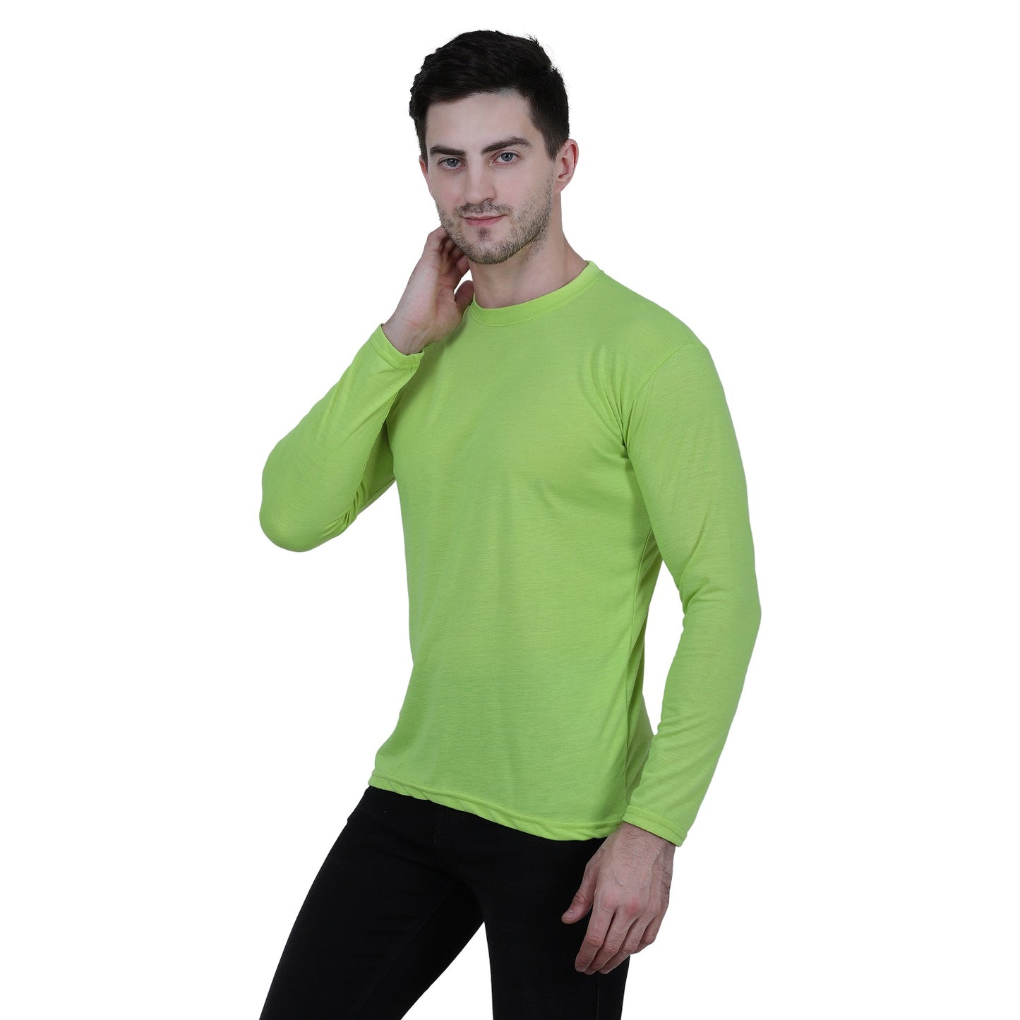 Full Sleeves Round Neck T-shirt With Summer Cap Combo