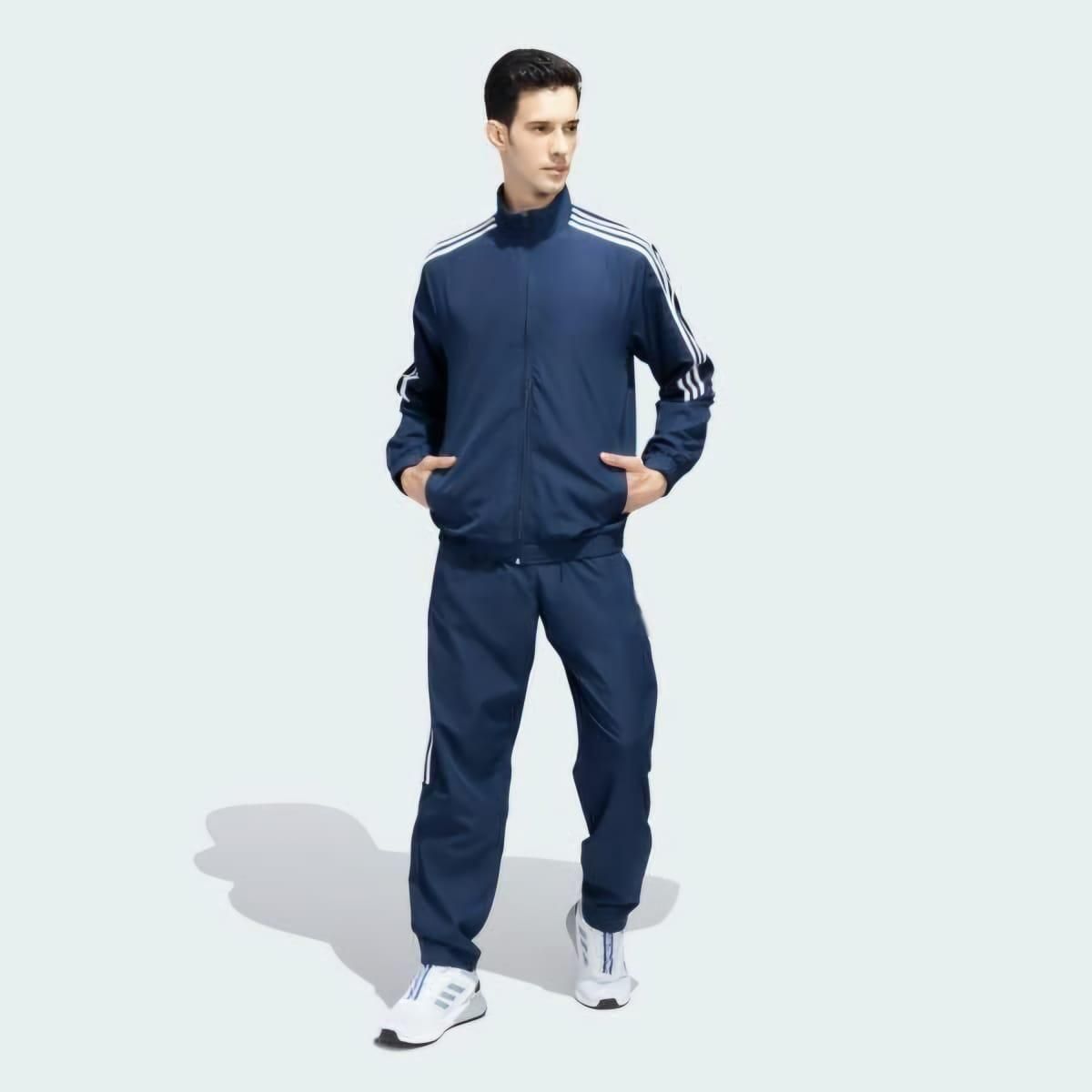 Men's Side Stripe 4 Way Lycra Track Suit